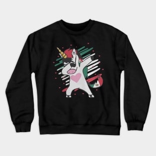 Dabbing unicorn Mexico Crewneck Sweatshirt